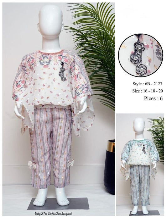 Baby 2 Pcs Chiffon Jacquard